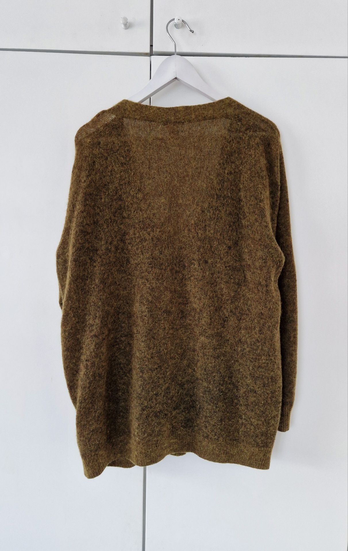 Wełniany moherowy kardigan sweter H&M