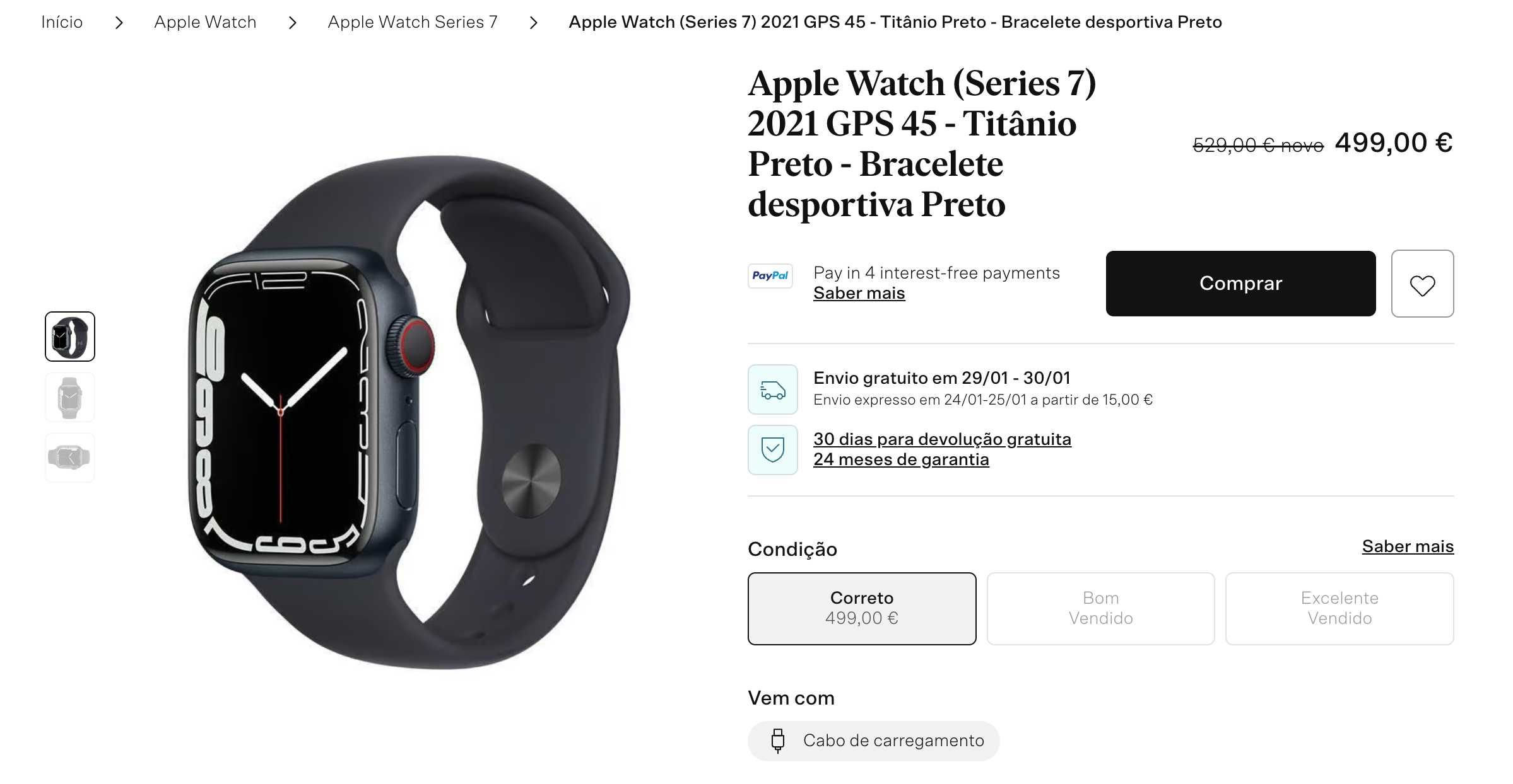 Apple Watch Series 7 / caixa de titânio e cerâmica + bracelete de elos