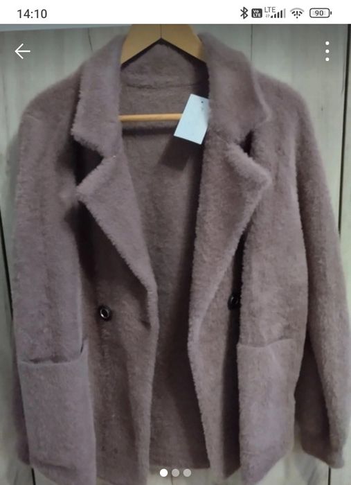 Kurtka krótka alpaka czekoladowa