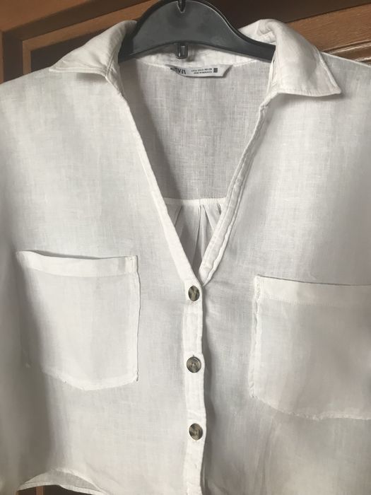 Koszula oversize Zara S len