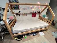 Sprzedaje łóżko dziecię mlodziezowe 1x2m z materacem Hilding  stelażem