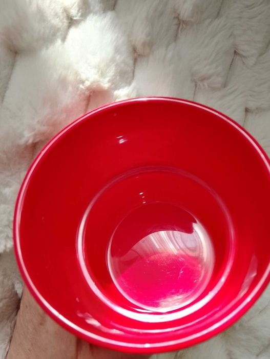 IKEA nowa czerwona doniczka osłonka Marry Christmas Świeta