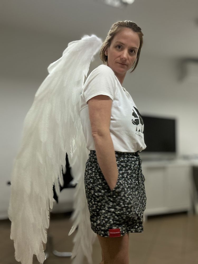 Skrzydla aniola białe cosplay