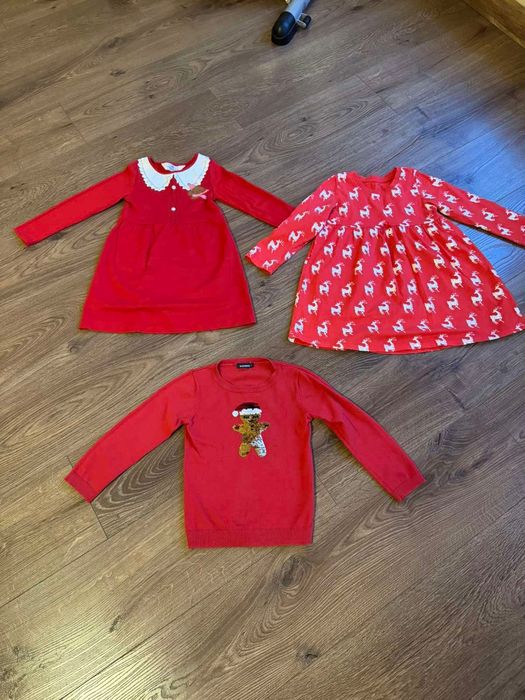 Новорічний светр на дівчинку, р. 92-104