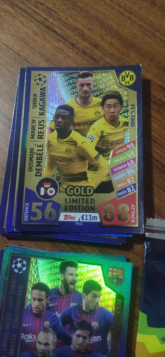 Pack de 3 cartas versão limitada Topps (2017/2018)