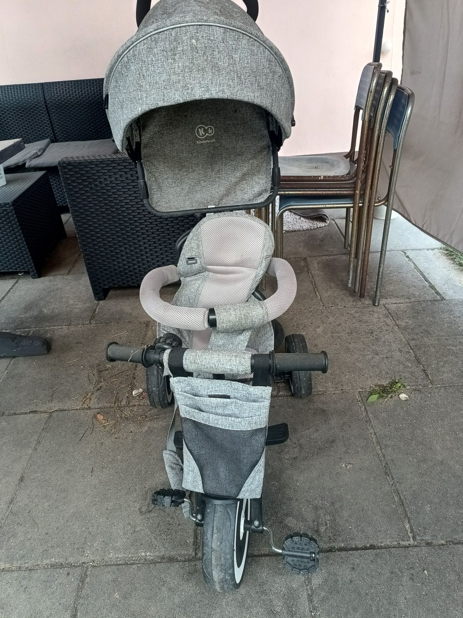 Rowerek-wózek dziecięcy trójkołowy spacerówka Kinder Kraft