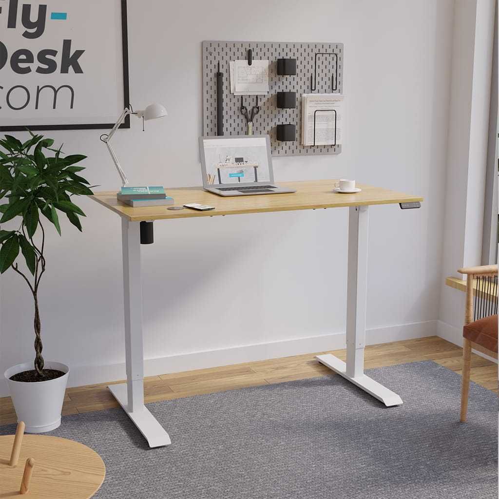 Biurko prostokątne FlyDesk 160 x 80 x 123 cm dąb halifax