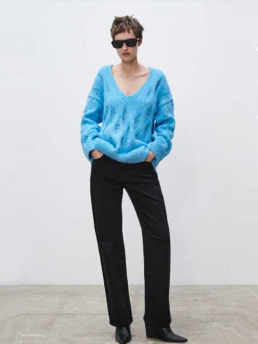 Свитер джемпер светр світер Зара с шерстью