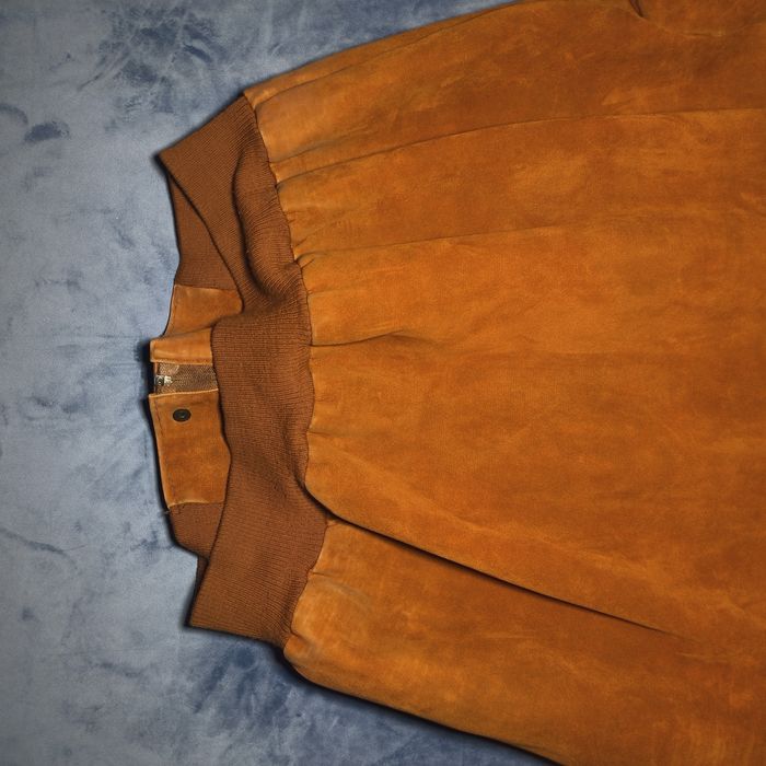 Бомбер кожаный - замшевый