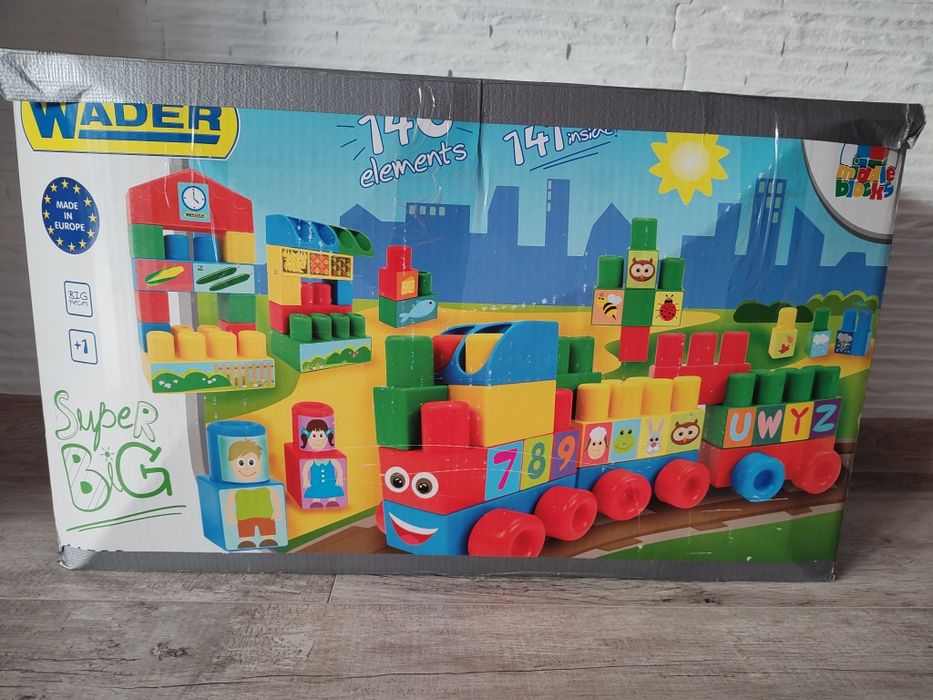 Klocki WADER Duży zestaw 140 elementow