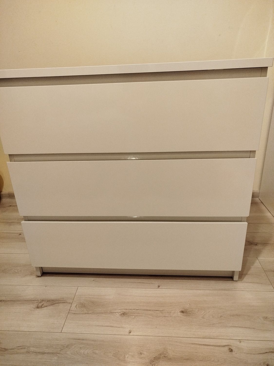 Komoda Malm IKEA biały połysk, 80x78, 3 szuflady