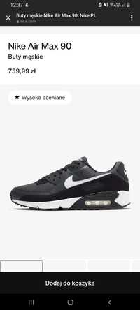 Buty męskie Nike Air Max 90, 45 + gratis