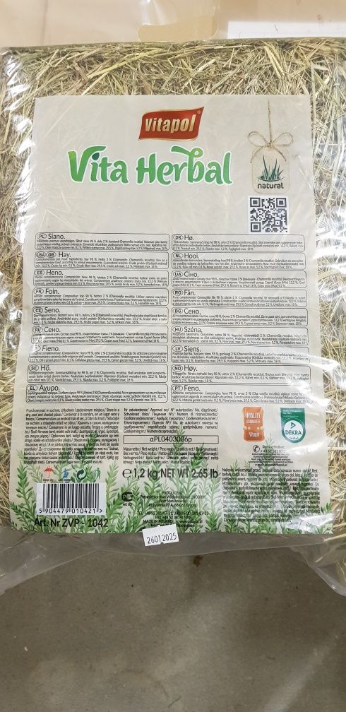 Siano dla gryzoni Vitapol, Vita Herbal 1,2 kg x4 paczki
