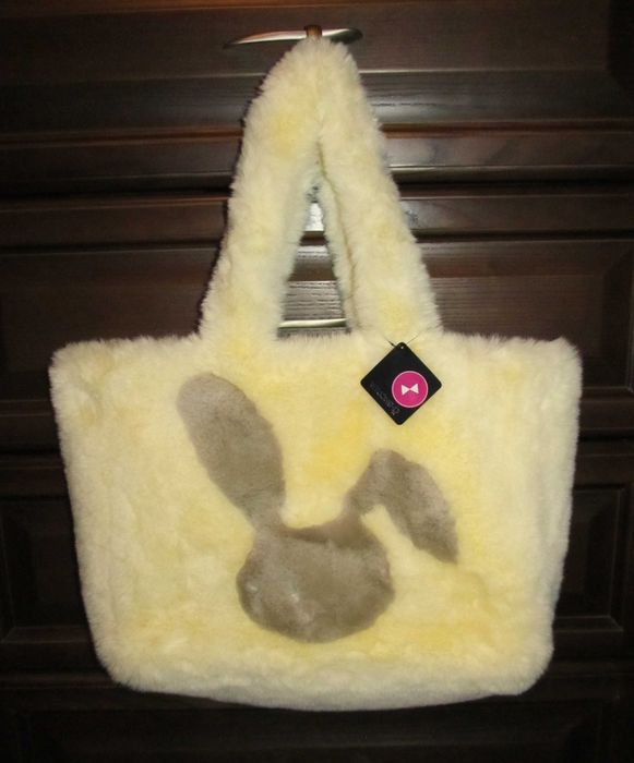A-SHOP Меховая плюшевая сумка-тоут с мультяшным кроликом Kawaii