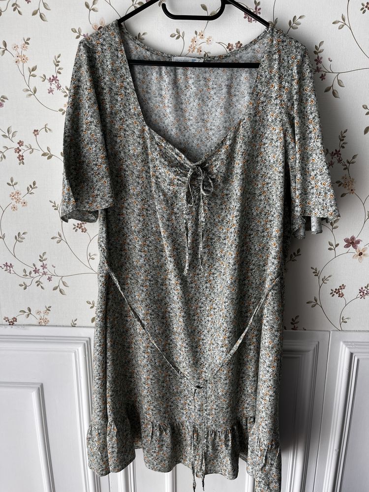 44 Primark sukienka zielona w kwiaty wiskoza jak nowa