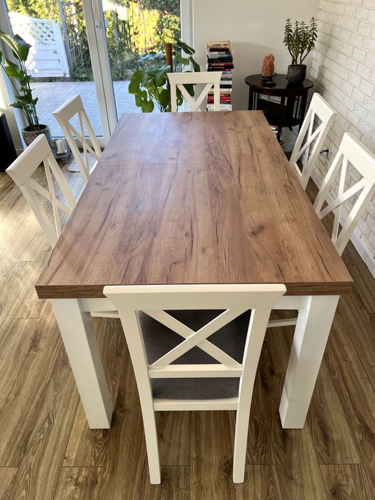 Stół rozkładany z 8 krzesłami + stolik kawowy GRATIS – Lublin