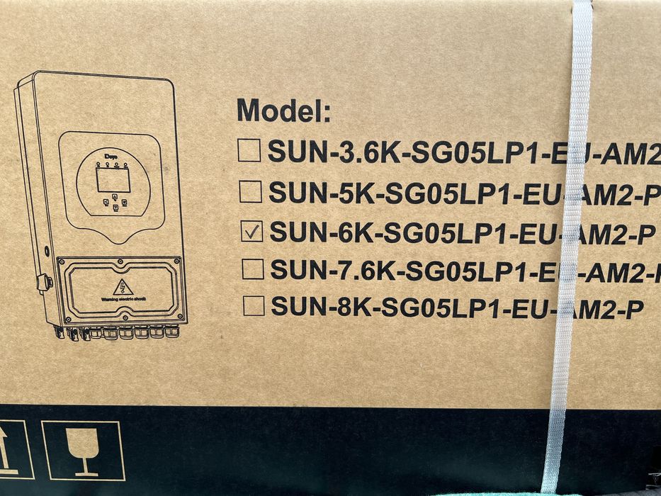 Гібридний інвертор Deye 6кВт 48В однофазн+WiFi, SUN-6K-SG05LP1-EU-AM2,