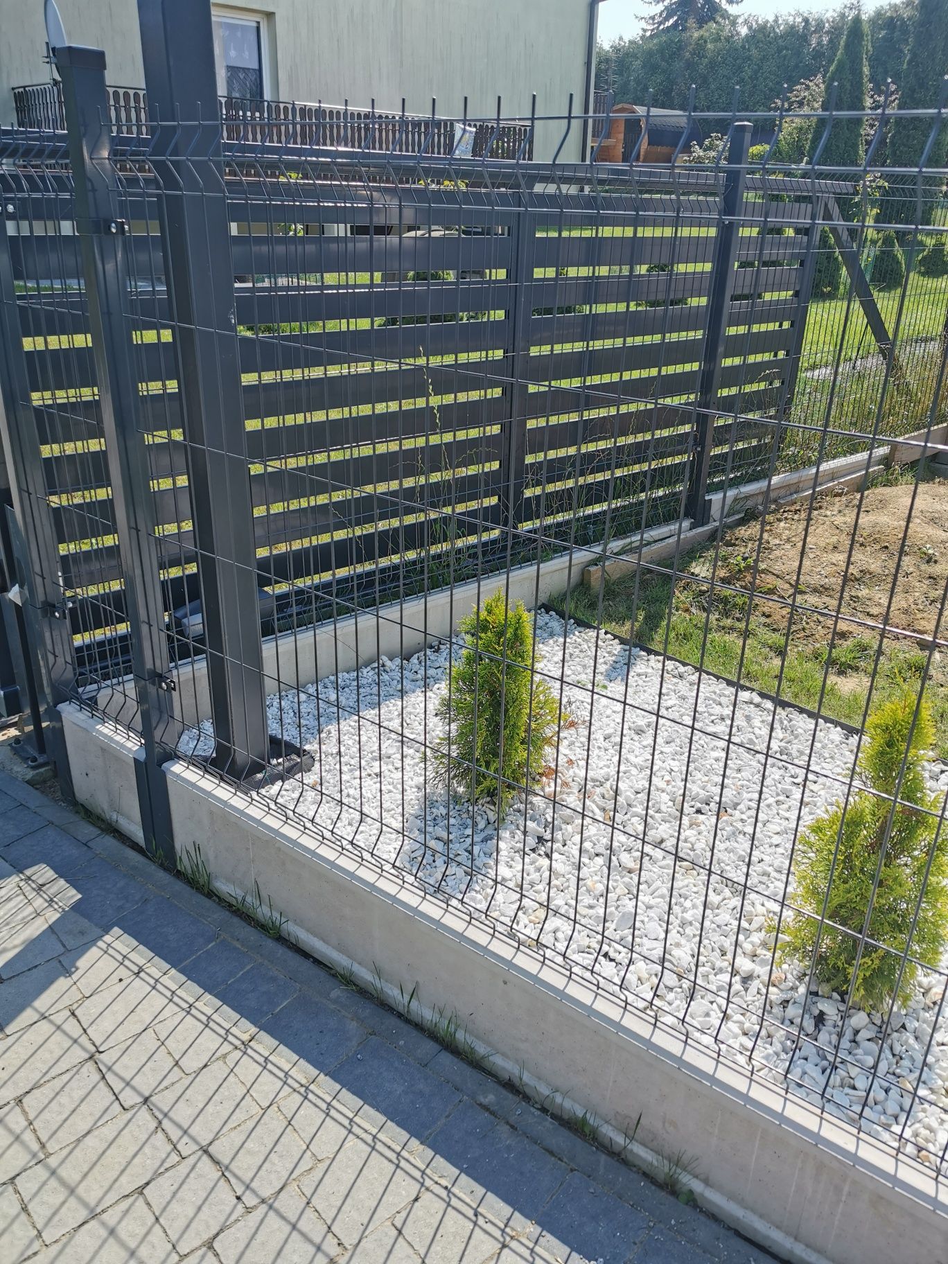 Ogrodzenie panelowe panel 123x4 murek deska  20cm z montażem!