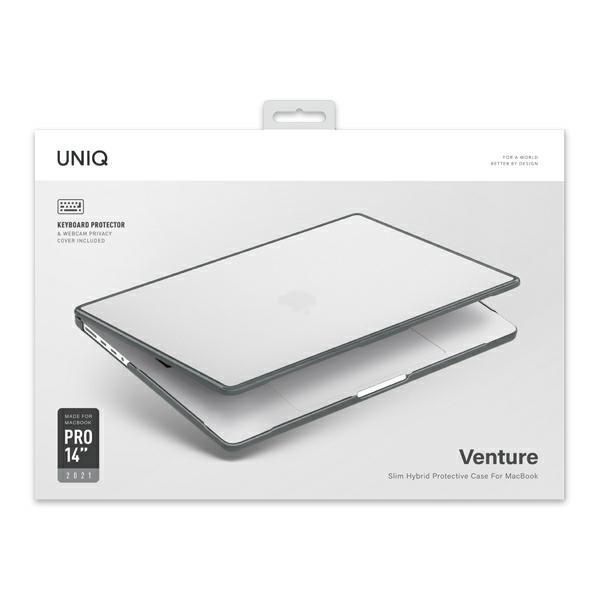 Uniq Etui Venture Macbook Pro 14" (2021) Szary/Charcoal Frost Grey
