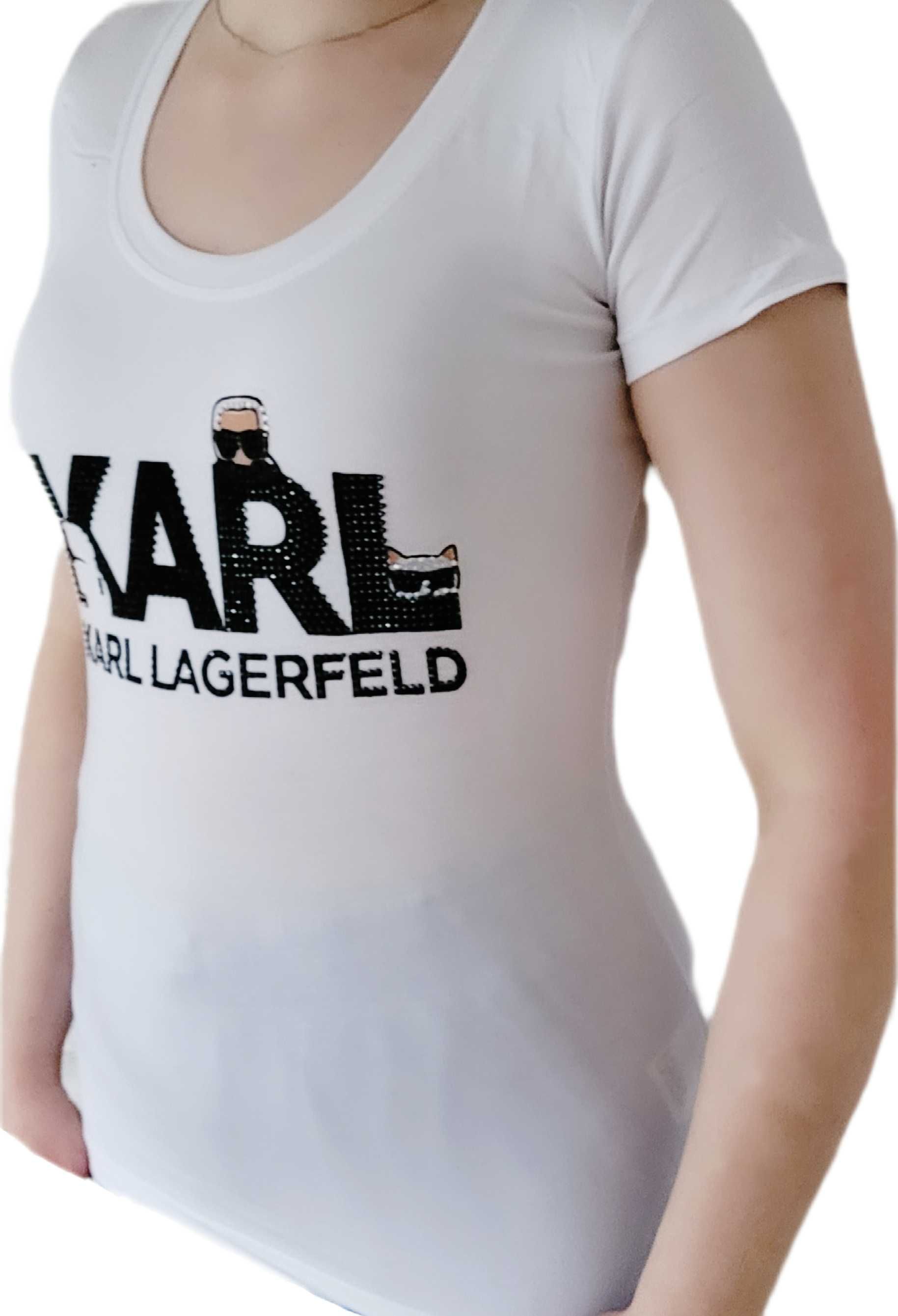 Koszulka damska Karl Lagerfeld biała