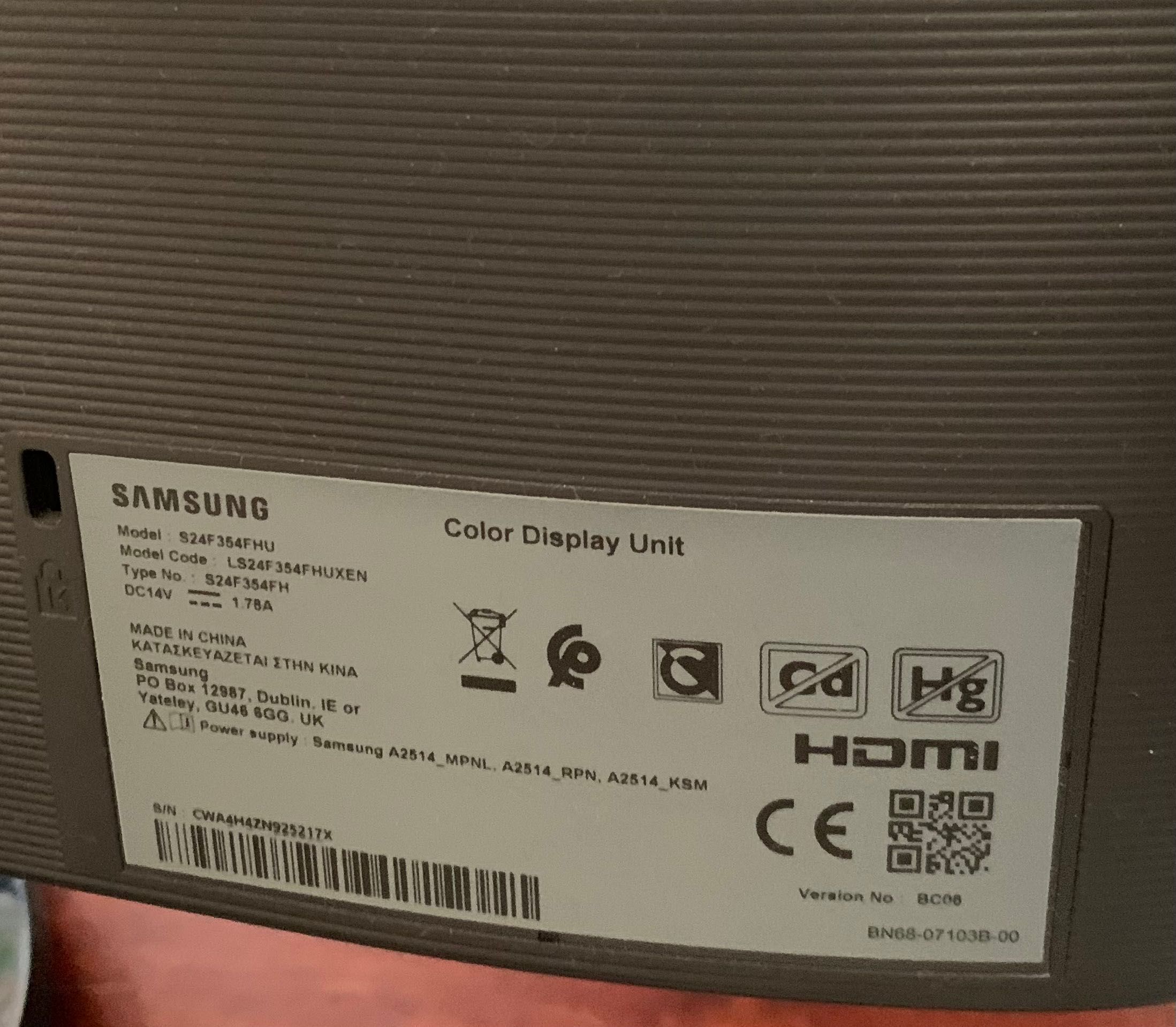 Monitor samsung s24f354fhu