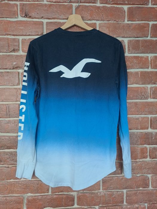 Męska koszulka z długim rękawem cienka bluza Hollister r.S