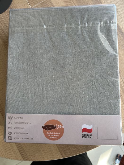 Przescieradło z gumką  jasnoszare jersey 100% bawełna cotton