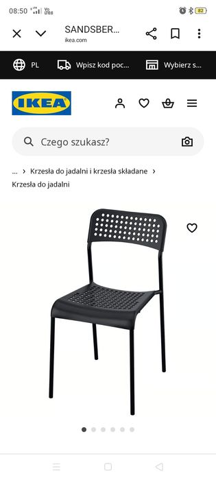 Krzesła czarne plastikowe