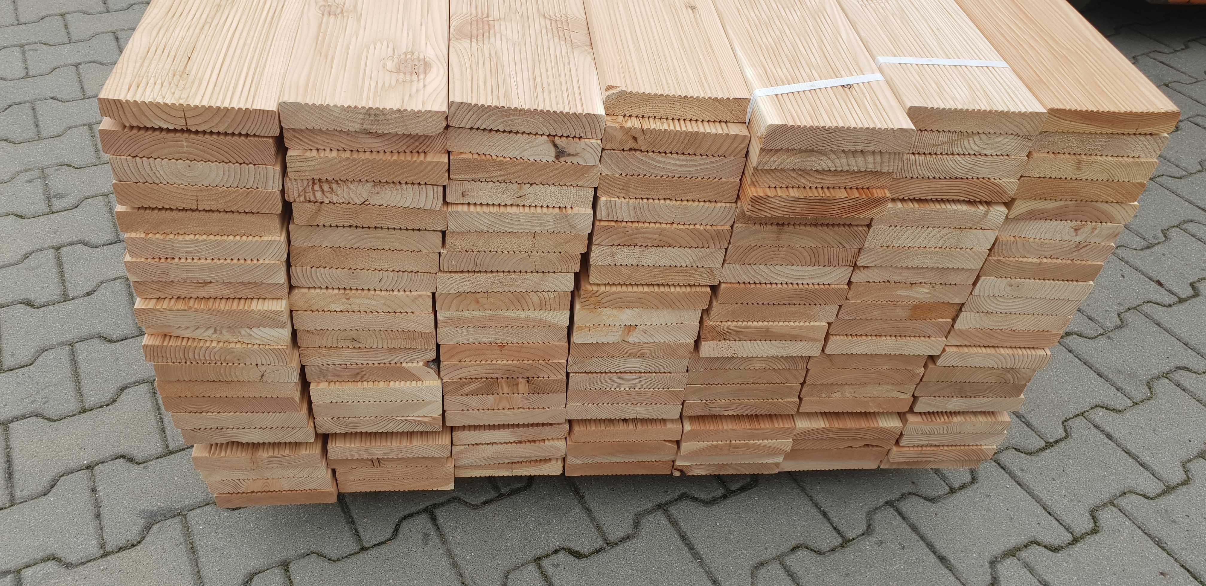 Deska Tarasowa Modrzew europejski 28x145, ryflowany
