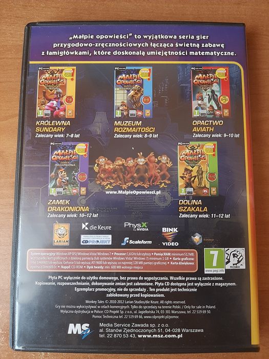 Gra komputerowa - Małpie opowieści - seria 5 gier
