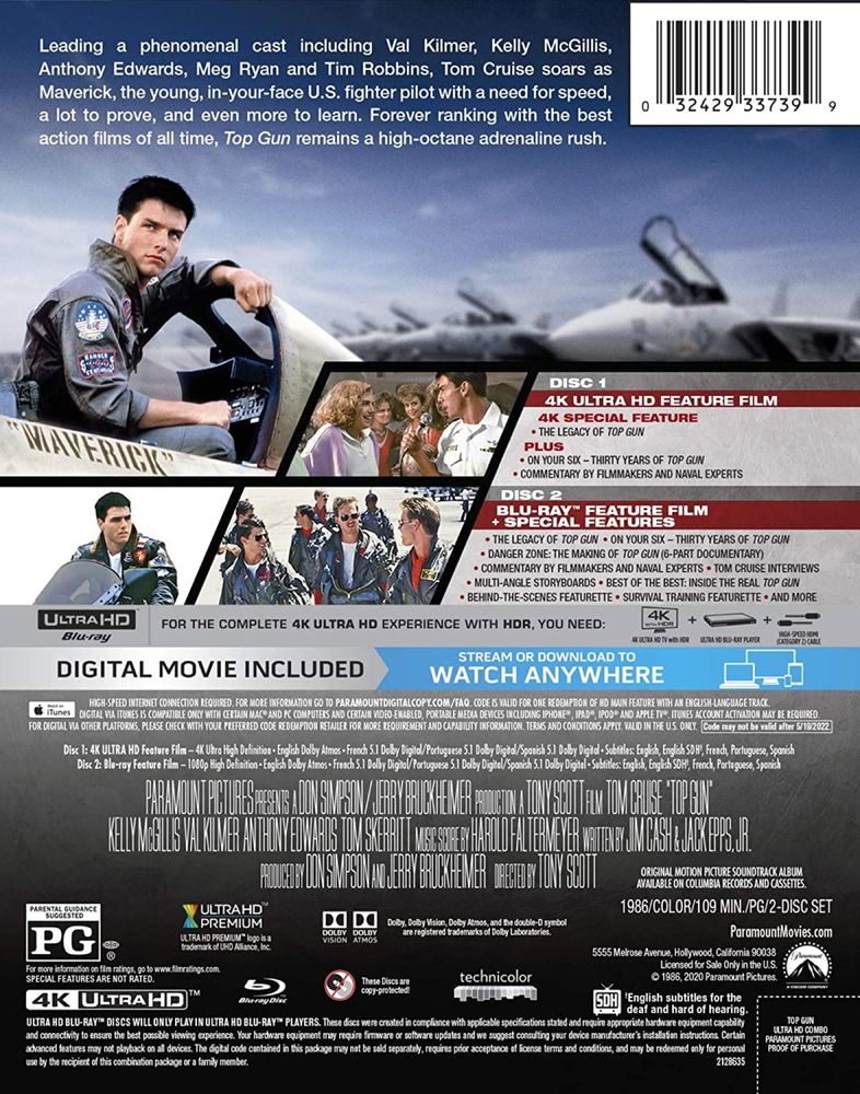Стилбук/Steelbook Top Gun 4K UHD + Blu-ray