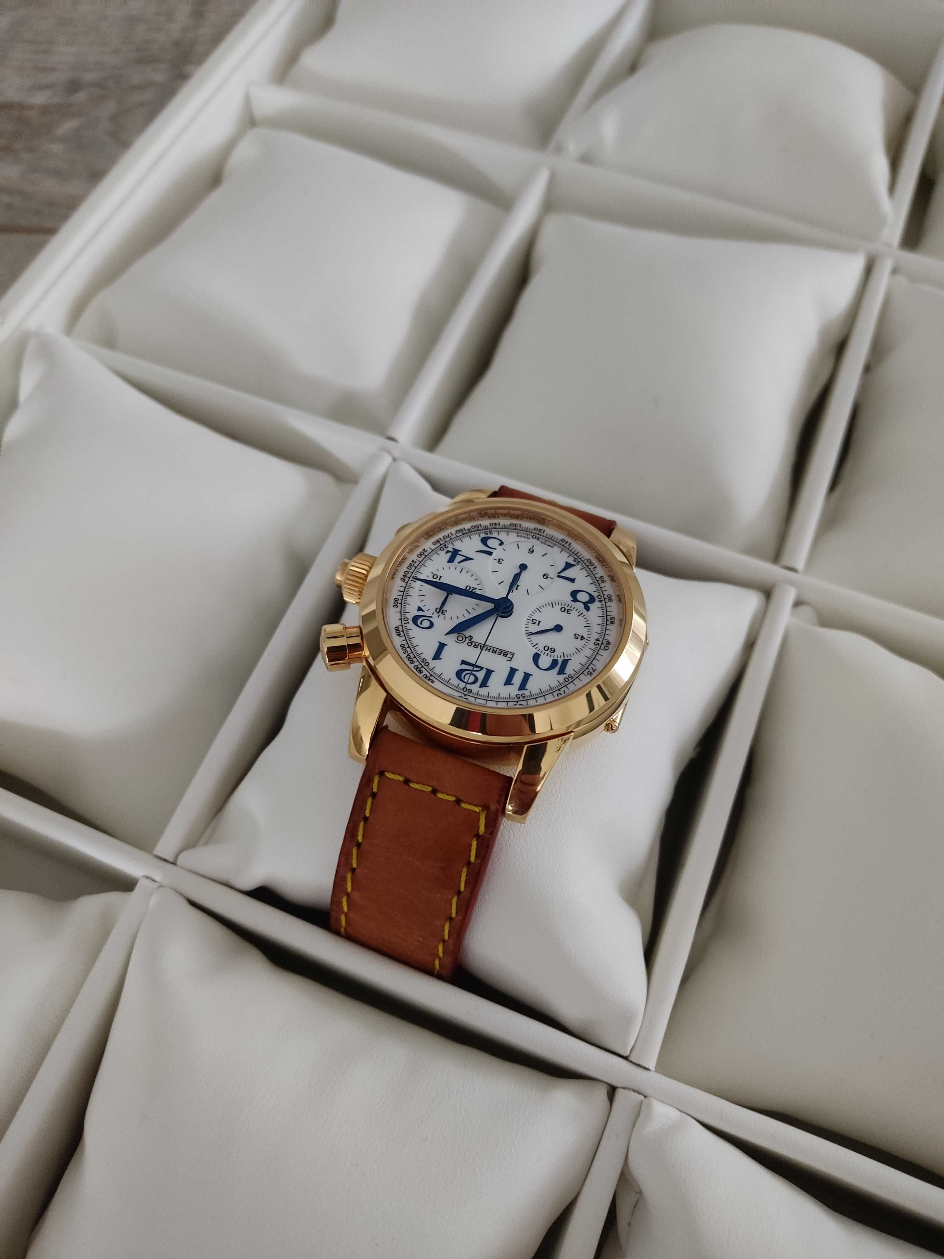 Eberhard & Co. Tazio Nuvolari NOWY gold 18K złoto 750 złoty zegarek