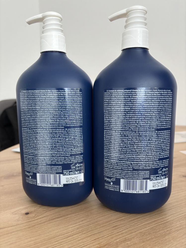 2x Schauma for men 750ml