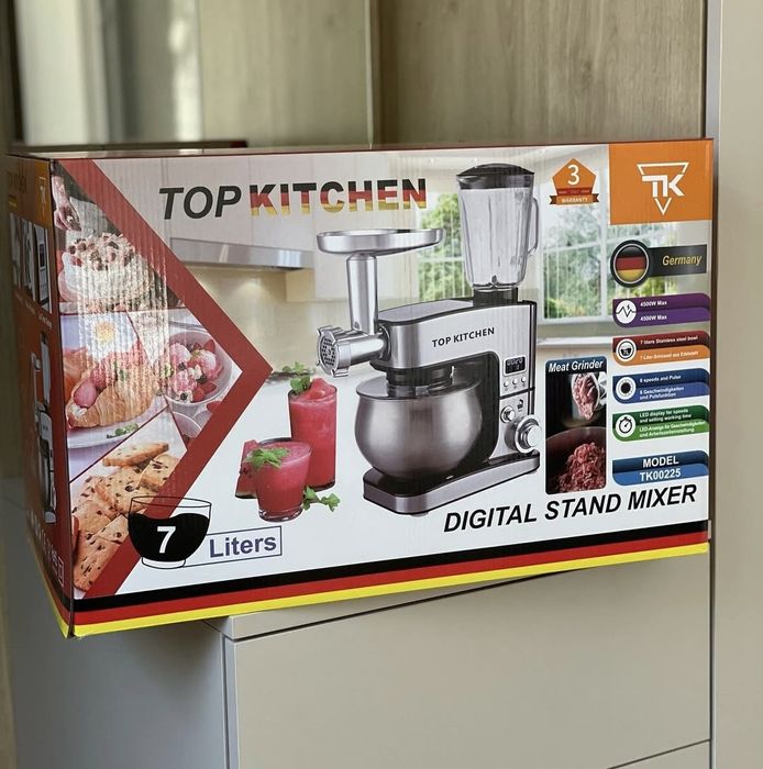 МОЩНЫЙ! Германский Кухонный комбайн, миксер, блендер, мясорубка, тесто