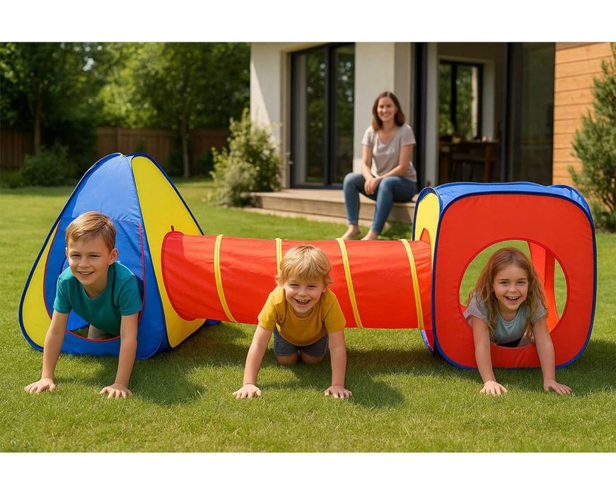 Namiot Dla Dzieci Tunel Do Domu i Ogrodu Domek Tipi Wigwam Ogrodowy