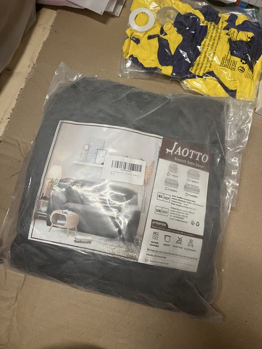 Narzuta na kanapę fotel szara nowa nieużywana