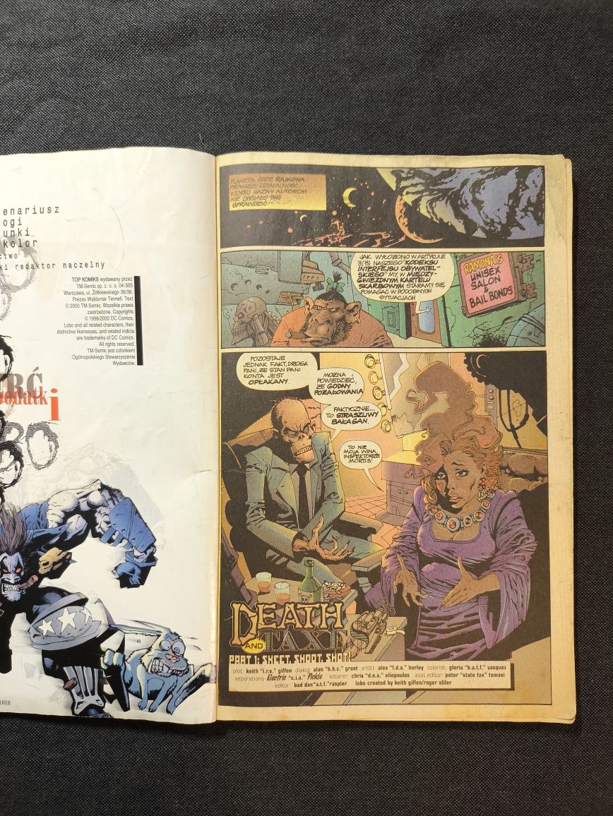 LOBO Śmierć i Podatki TOP KOMIKS 1/2001