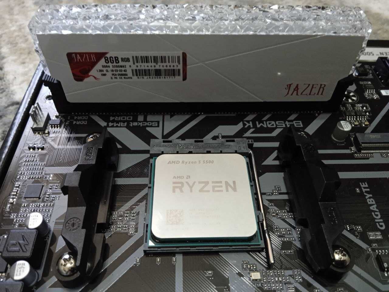 Комплект Ryzen 5 5500 + GIGABYTE B450M K + 16gb DDR4.