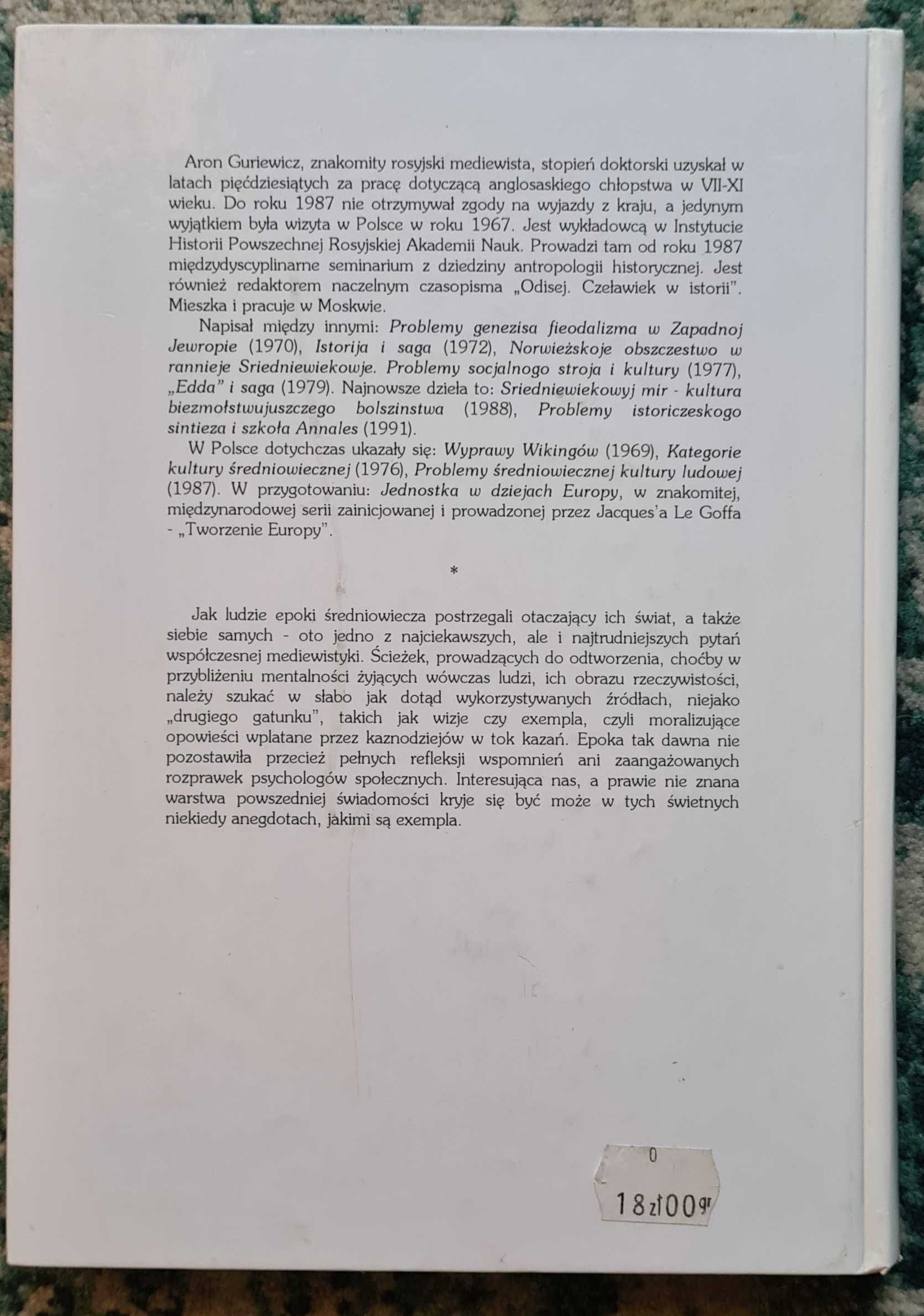 Kultura i społeczeństwo średniowiecznej Europy Guriewicz