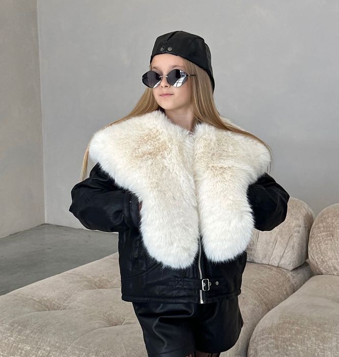 Зимова дубленка  для дівчинки на ріст 164-170