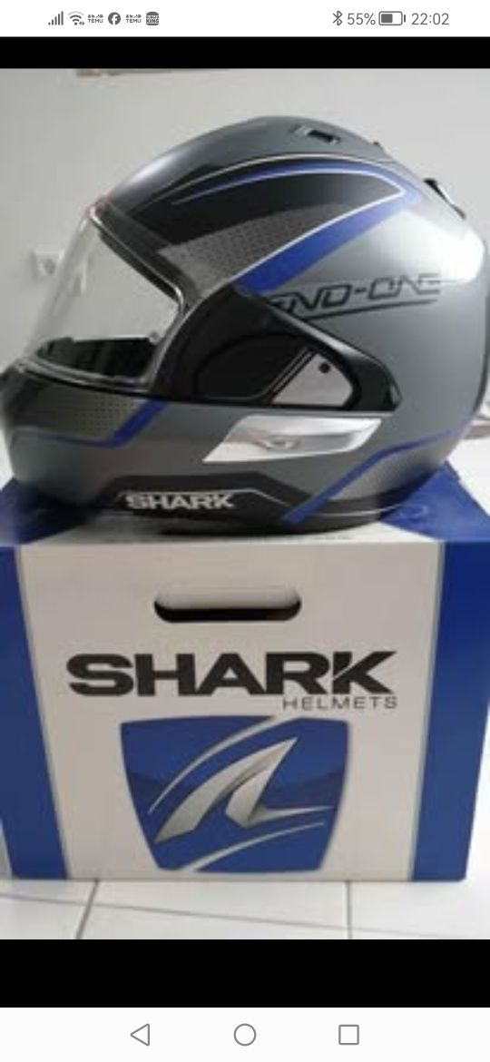 Capacete Shark cinzento
