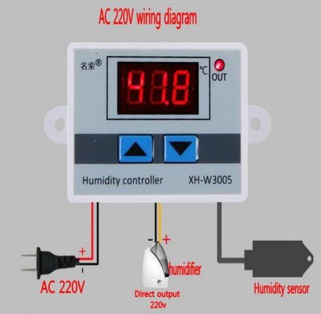 Регулятор влажности XH-W3005 12/220 В термостат терморугулятор