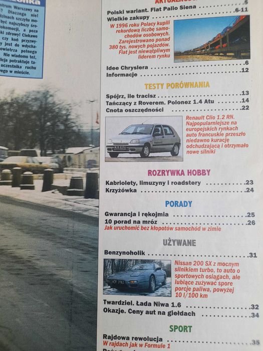 AŚ Polonez Atu 1.4 silnik Rover Clio Siena Nissan 200 SX Niva rok 1997