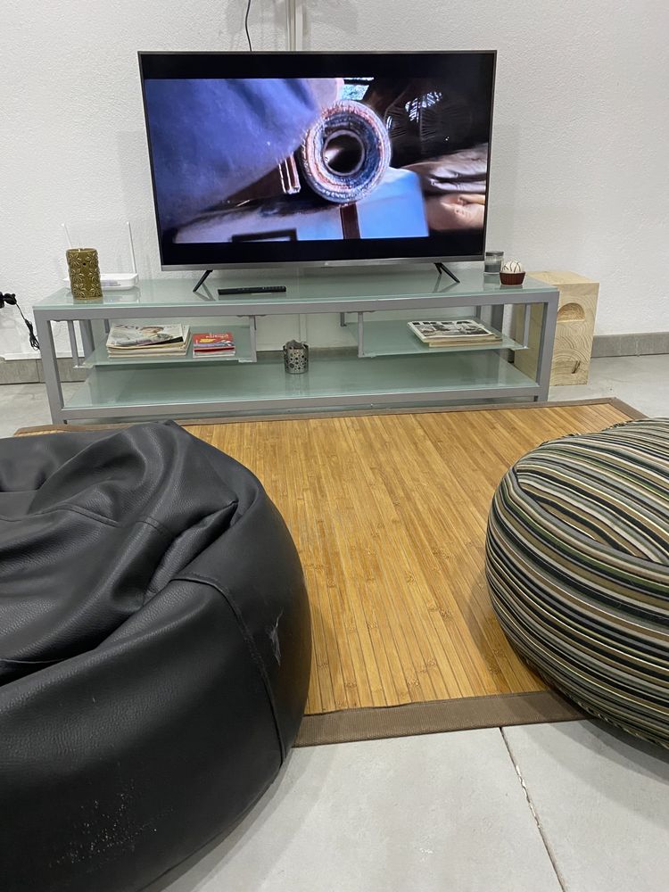 Móvel de sala/TV em vidro temperado