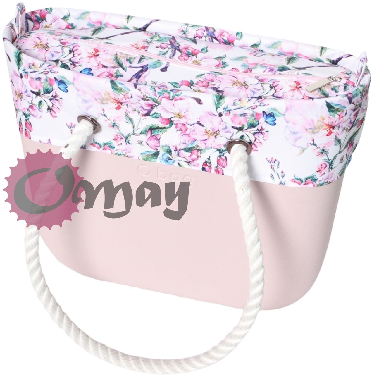 organizer OBAG STANDARD +OPASKA pastelowy ogród cudny 2 kieszenie oMay