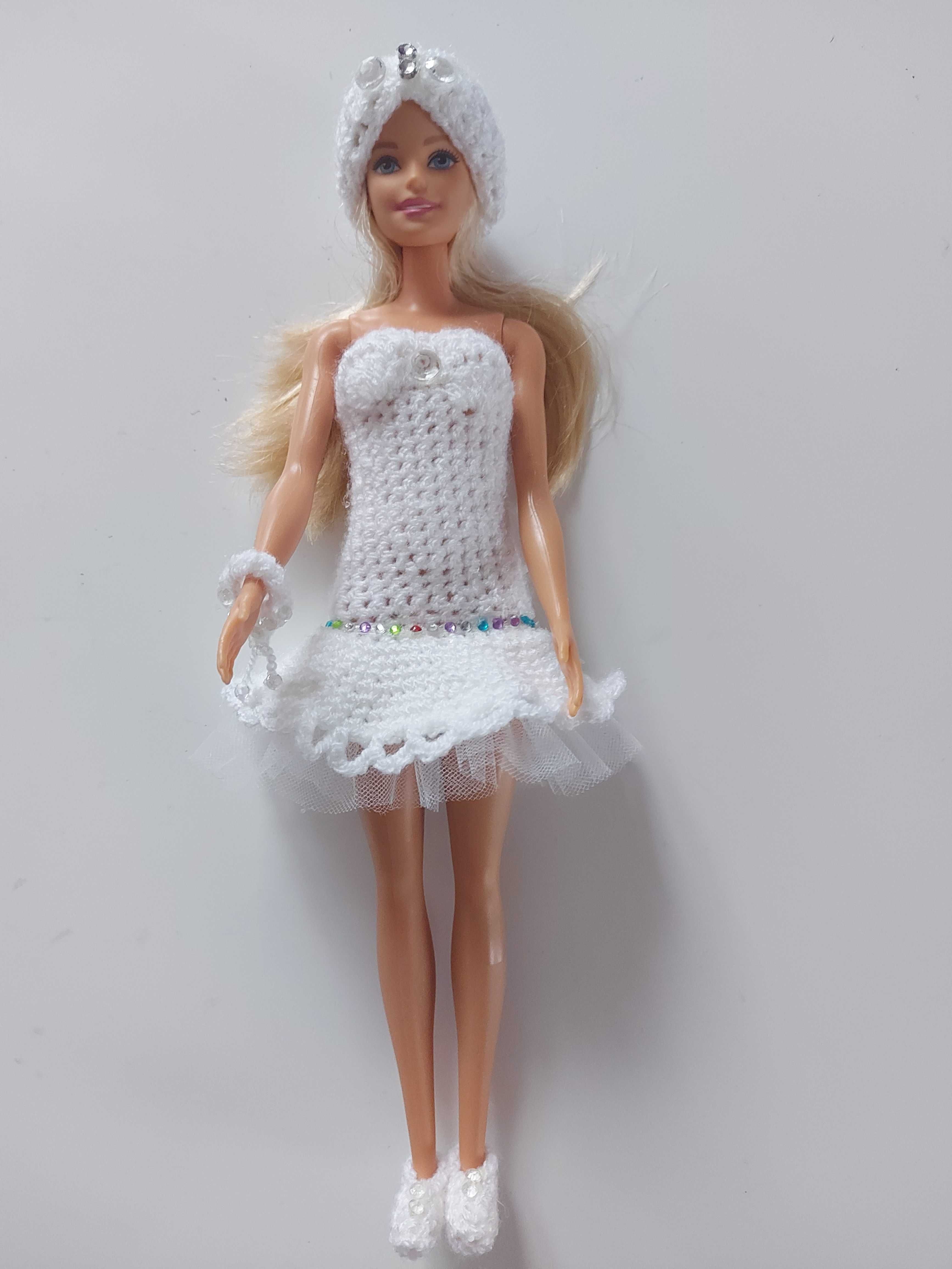 Barbie sukienka baletnica zestaw opaska baletki