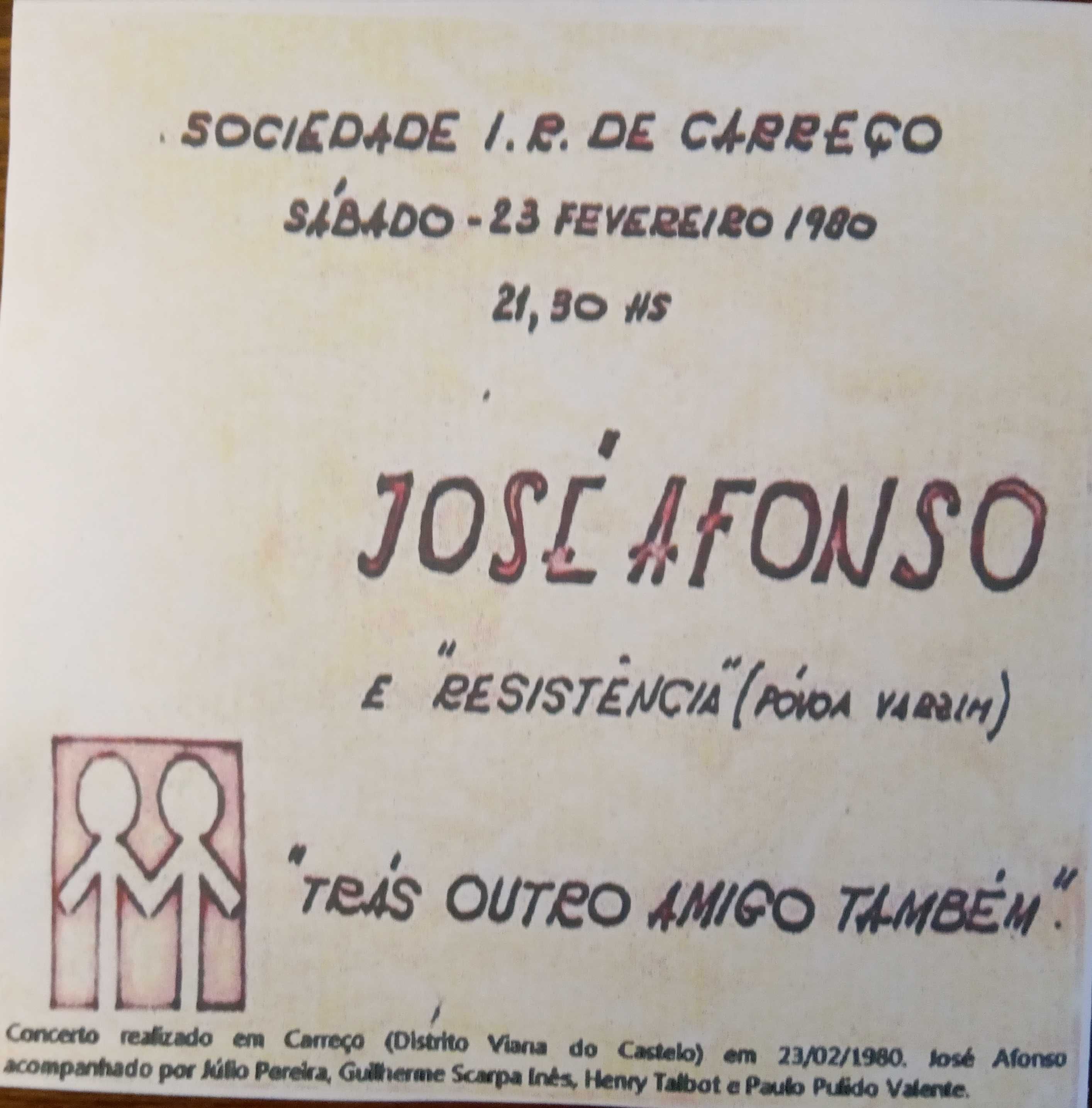 José Afonso	- - - - -		Concerto na Sociedade de Carreço	- - - - -	CD