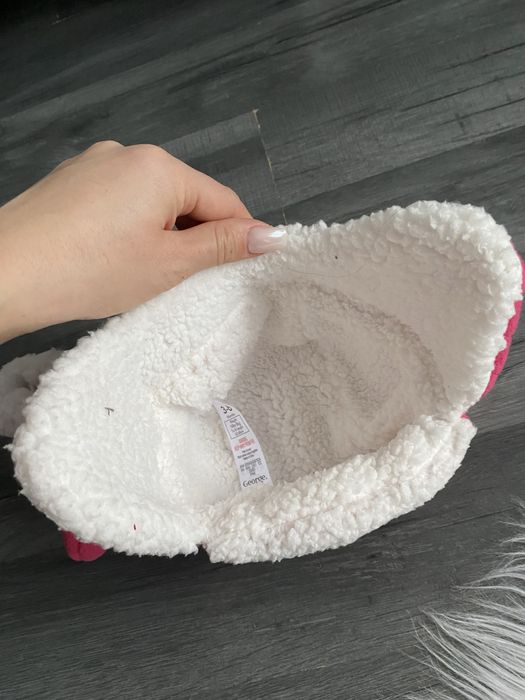 George 62-68 cm 3-6 mies zimowy komplet czapka uszatka rękawiczki 2w1