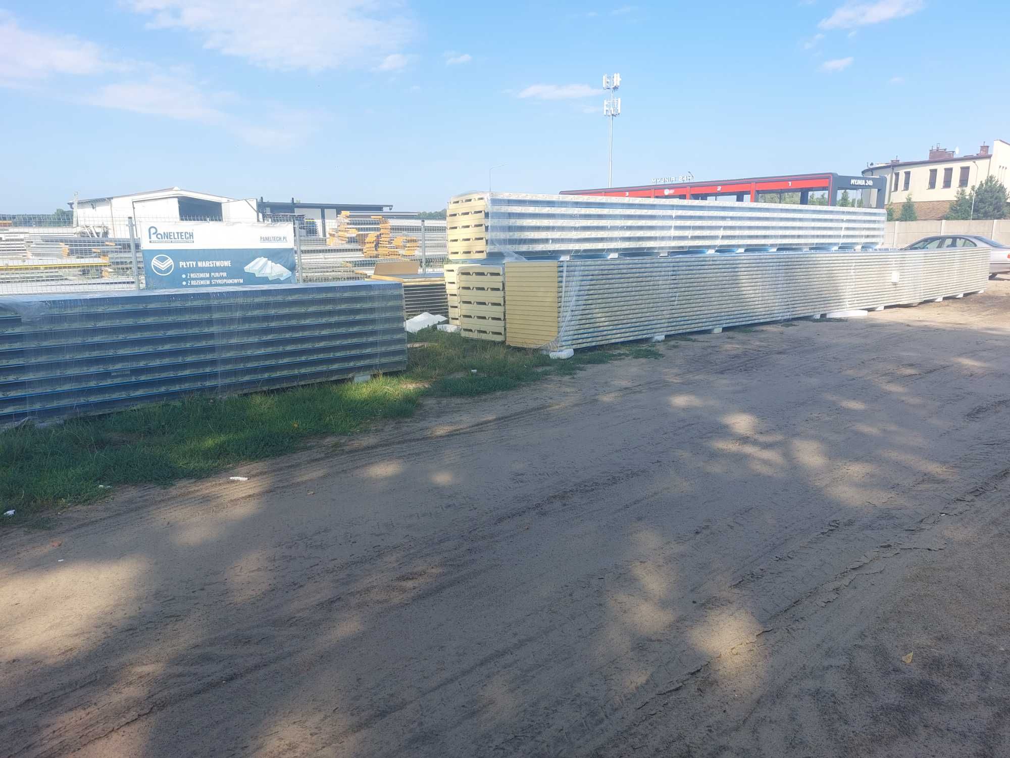 Płyta warstwowa 80mm RAL 9006 16m długości I gatunek/ dostawa