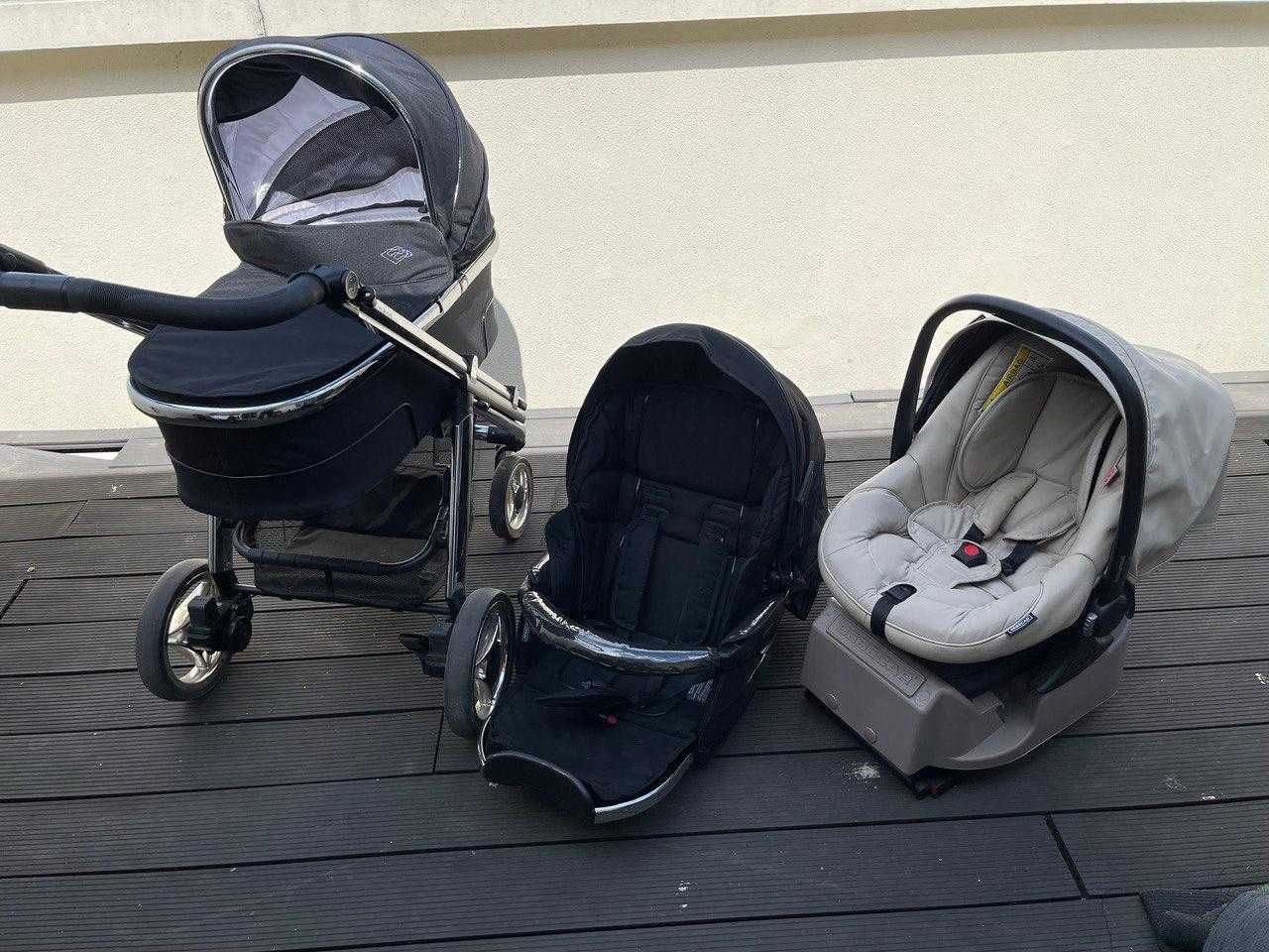 Trio Bebecar Hip-Hop + isofix no carro